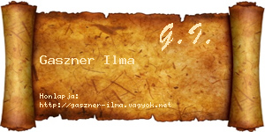 Gaszner Ilma névjegykártya